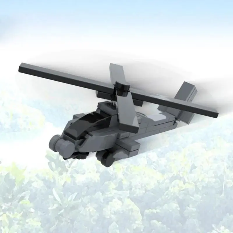 Combat Aircraft Toy Classic Bricks Kids MOC Building Blocks Black Hawk Apache Helicopter Military Educational Collectible Gift