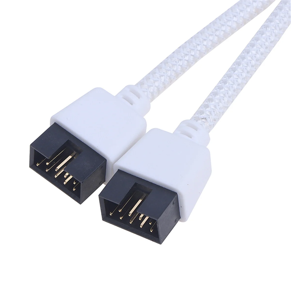 Audio HD Extension Cable for PC DIY 15cm Computer Motherboard USB Extension Cable 9 Pin 1 Female to 2 Male Y Splitter