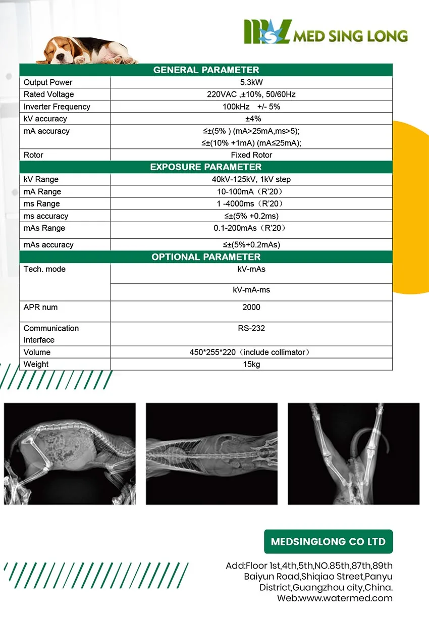 Medical 5.6kw Portable X Ray Machine Human/veterinary System Digital Xray Machine Dr Flat Panel Detector X-ray