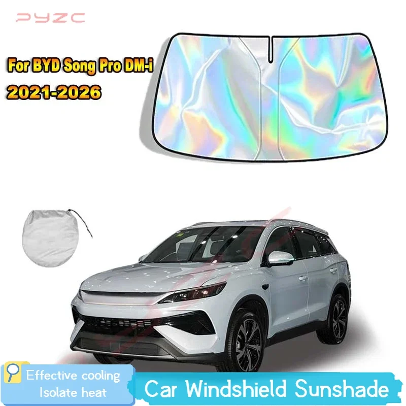 For BYD Song Pro DM-i 2021-2026 Car Windshield Sunshade Cover Front Window Sun Shade Visor Auto Interior UV Protection Cool Down