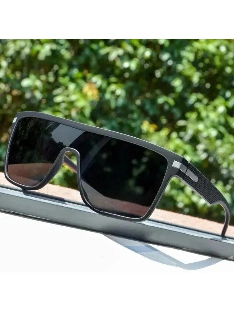 Mode Polarisierte Sonnenbrille Für Männer Platz Übergroßen Anti Glare Fahrer Spiegel Sonnenbrille Frauen UV400 Brille Männlich