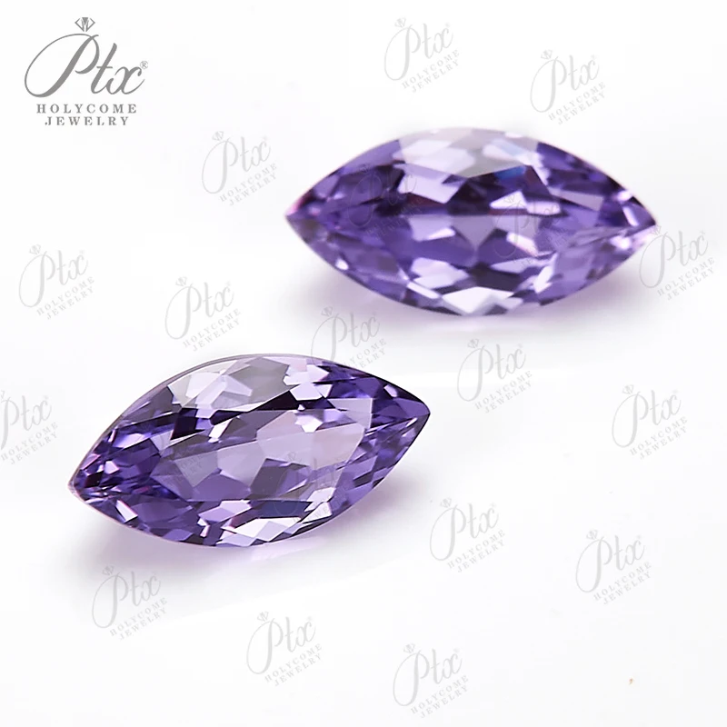 Lab Grown Purple Gem Marquise Cut Beads Loose Gemstone For DIY Jewelry Making Women Men Rings Necklaces Charms AGL Certificate