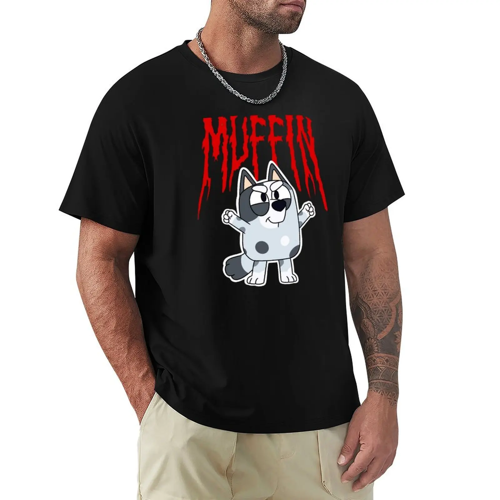 Muffin Rock T-Shirt Big and Tall Solid Color T-Shirt