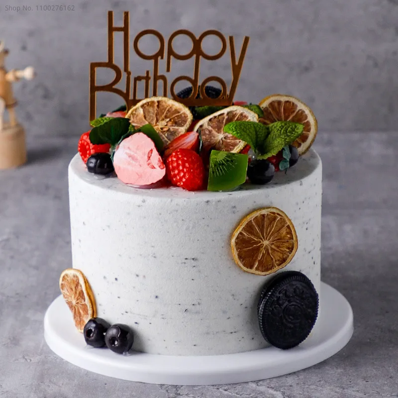 

8Inch 1pc Birthday cakes model simulation model fruit mousse cakes display window samples fake cake artificial cake decorations