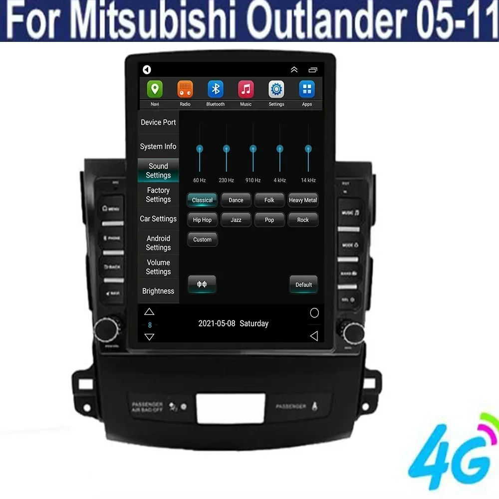 2Din 9.7 "تسلا سيارة مشغل وسائط متعددة لتحديد المواقع لميتسوبيشي أوتلاندر xl 2 2005-2012 لبيجو 4007 لسيتروين C-Crosser لا DVD