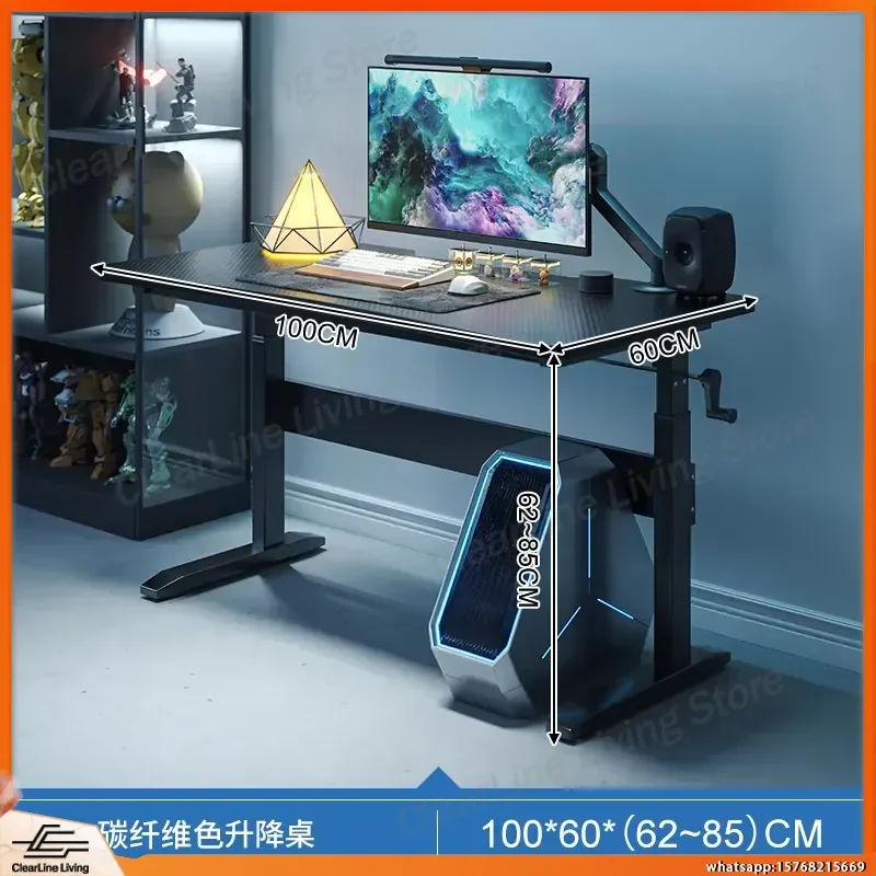 L Shaped Gaming Desk Ergonomic Computer Desk for Esports Adjustable Height RGB LED Monitor Stand with Cable Management Black