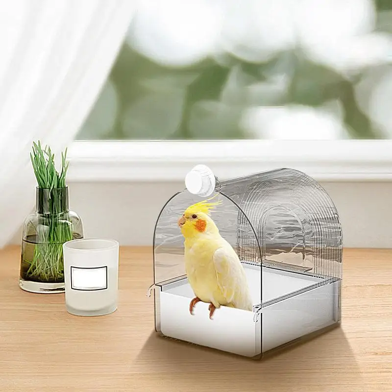 

Parrot Bird Bathtub Pet Canary Bath Drawer Pet-Friendly Bird Bath Cube Cage Accessory Easy Install For Birds Parakeet Canary