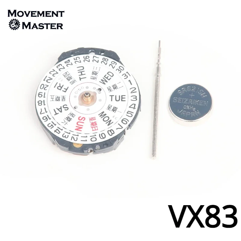 Neue original vx83e Uhrwerk elektronische Quarz vx83 Uhr Doppel kalender Uhr Uhrwerk Teile