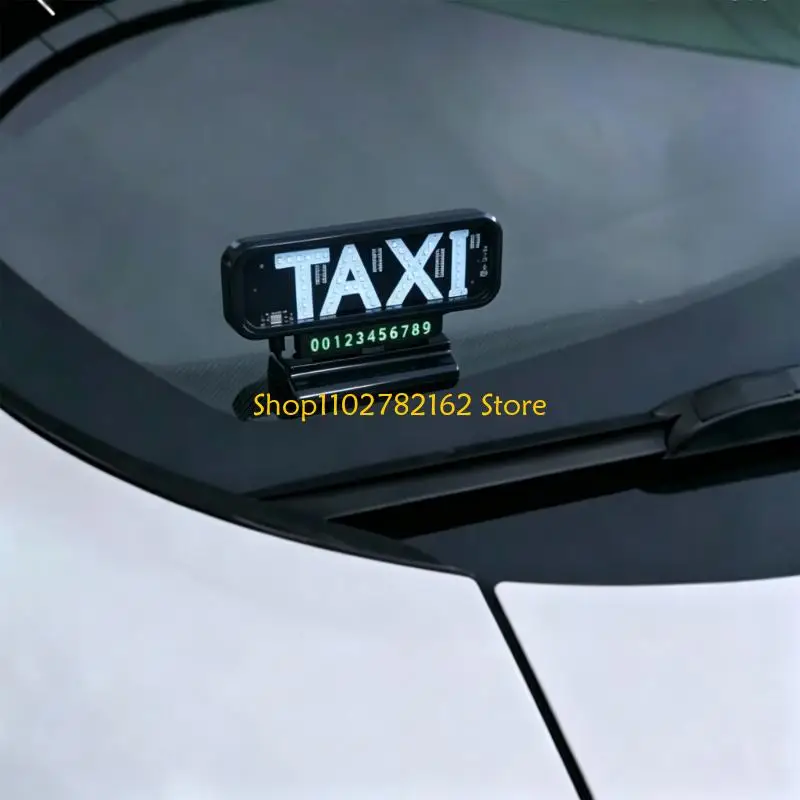 547B Quick Mount Display Sign for Dashboard Use with USB Power and Stand Base for Daily Service Vehicles Duty