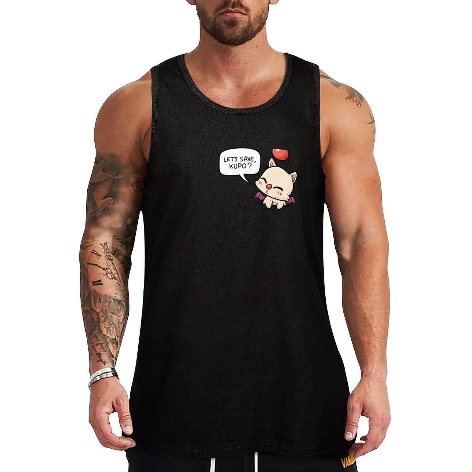 

Kawaii Pocket Moogle Save kupo mog Tank Top Breathable Athletic Tank Top Workout Quick Dry Shirt