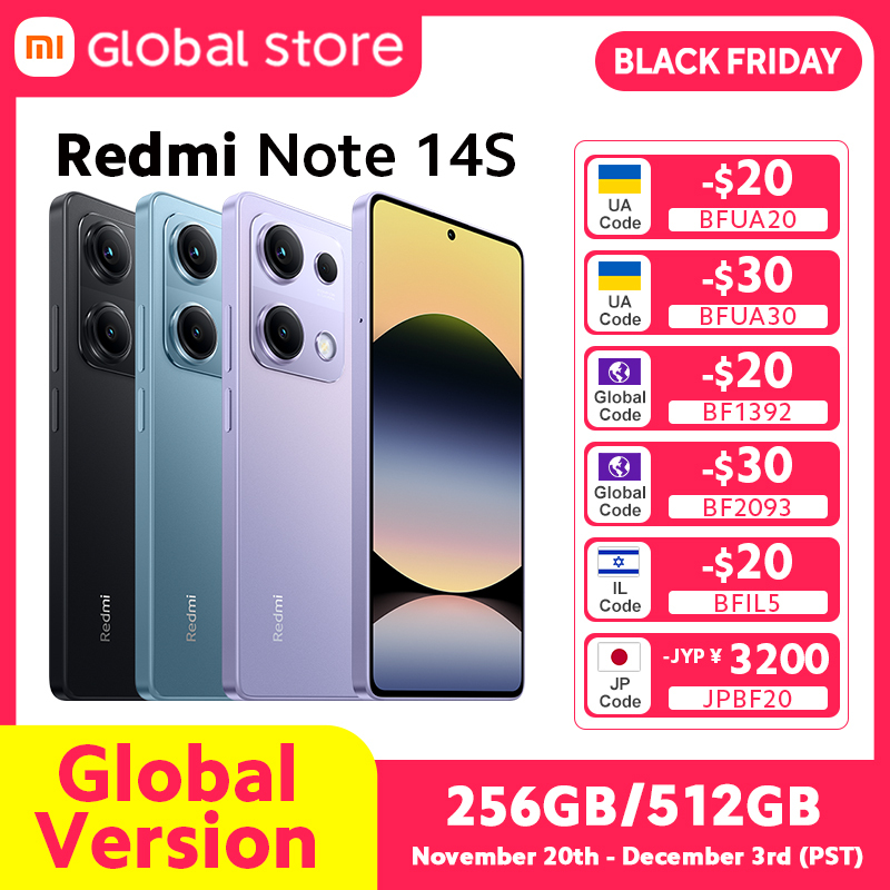  Global Version Redmi Note 14S MediaTek Helio G99 Ultra 200MP pro grade Al camera system 6.67" AMOLED 120Hz Display 5000mAh 