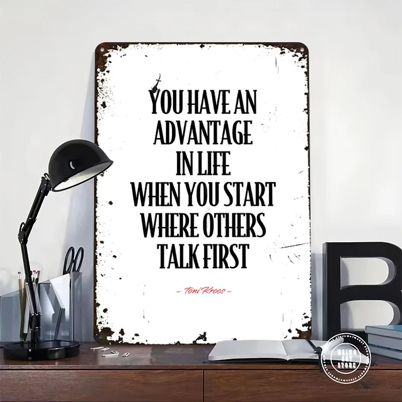 Toni Kroos Quote Personalized 3D Textured Metal Poster Wall Art Vintage Tin Signs for Home and Decoration Gaming Decor Luxury