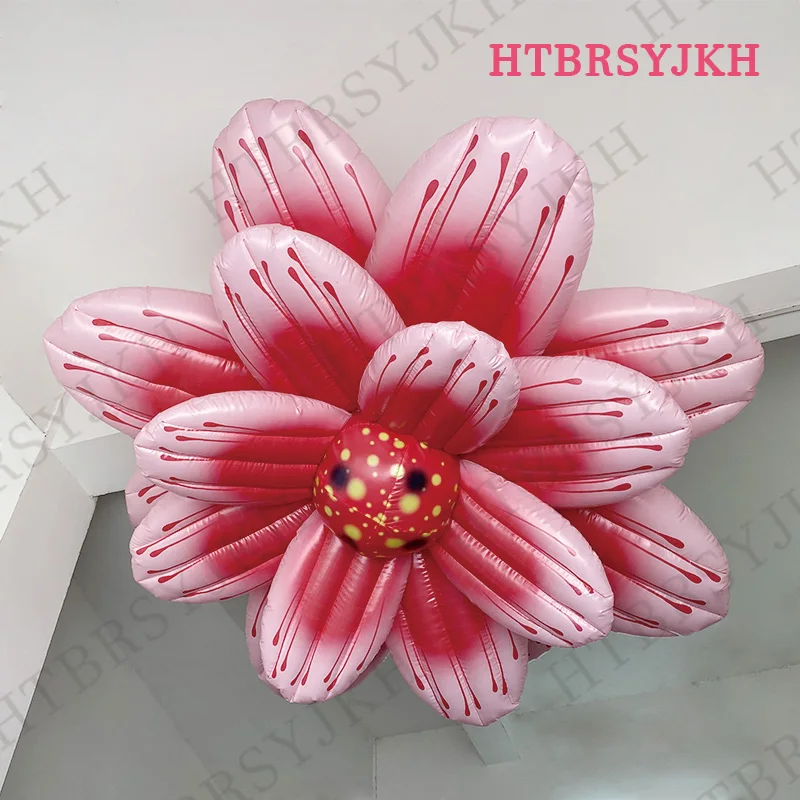 Inflatable flower chain inflatable air model, 5 different styles of flowers, for wedding decoration shopping mall opening layout