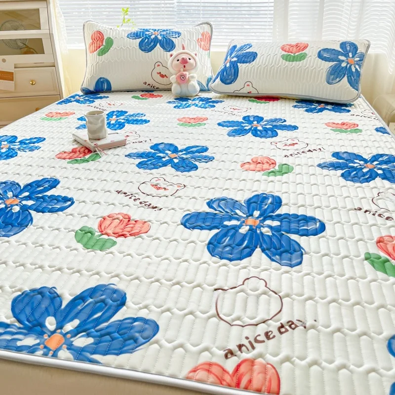 

Натуральный латексный охлаждающий тонкий мягкий наматрасник для дома, общежития, студенческого общежития, односпальной кровати, для беременных, класс А, незаменимая вещь для лета