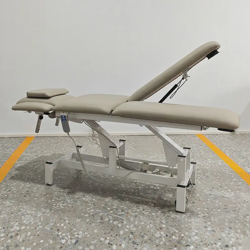 Electric Adjustable Massage Bed With Metal Frame And Synthetic Leather For Professional Salon Spa Therapy