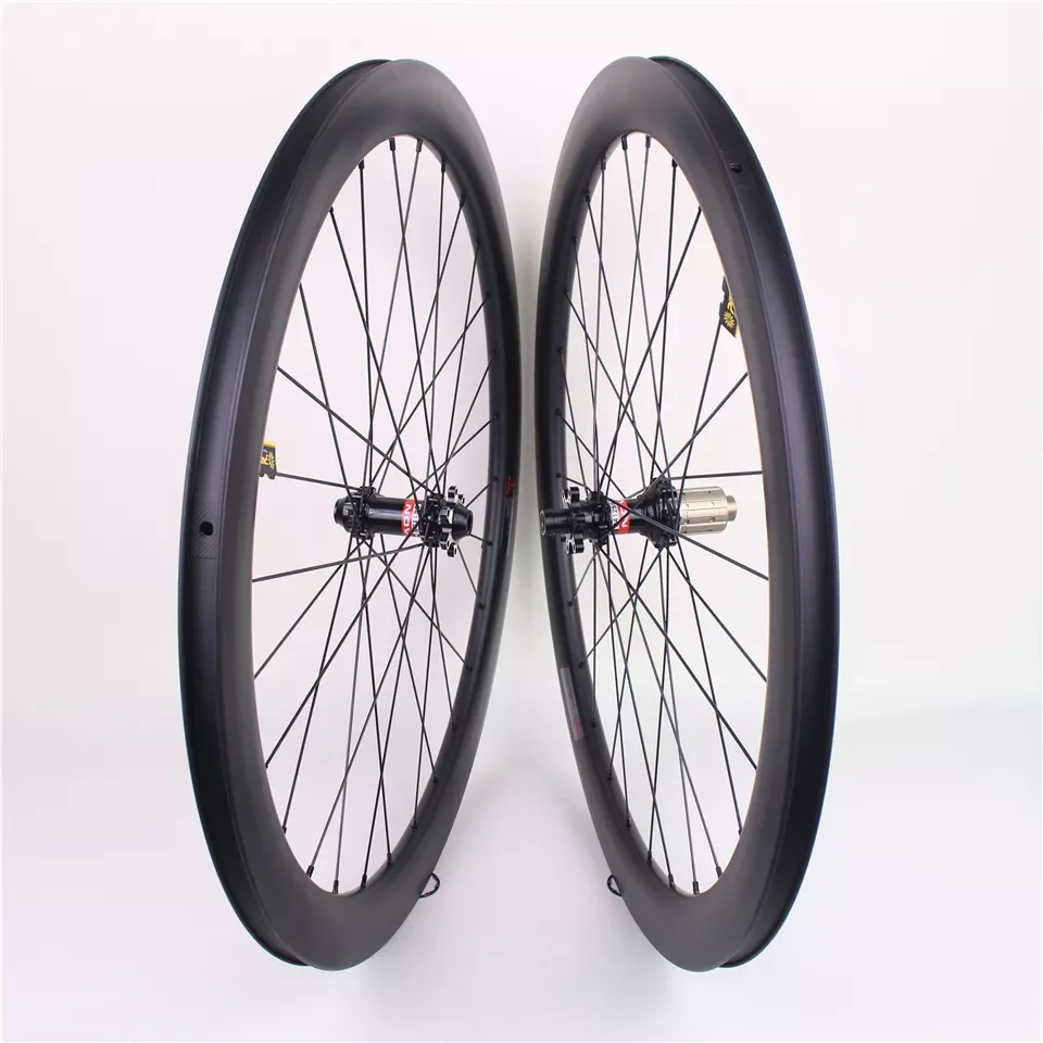 

Winowsports Carbon Fiber Bicycle Wheelset 700C Cycling Gravel Bike Wheel Disc Brake 28H Novatec D411-412SB Road Cycle Wheels