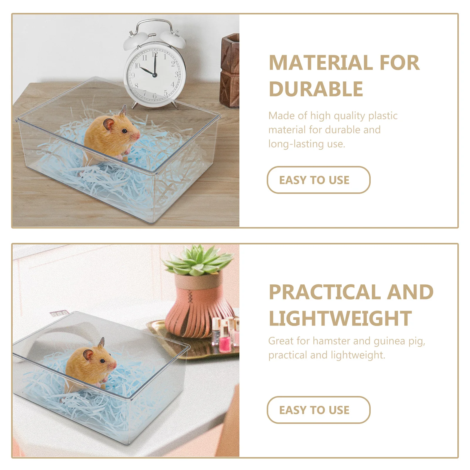 

Clear Plastic Hamster Bathtub Lightweight Bath Container For Guinea Pig Chinchilla Small Pet Bathing Basin Compact Design Pet