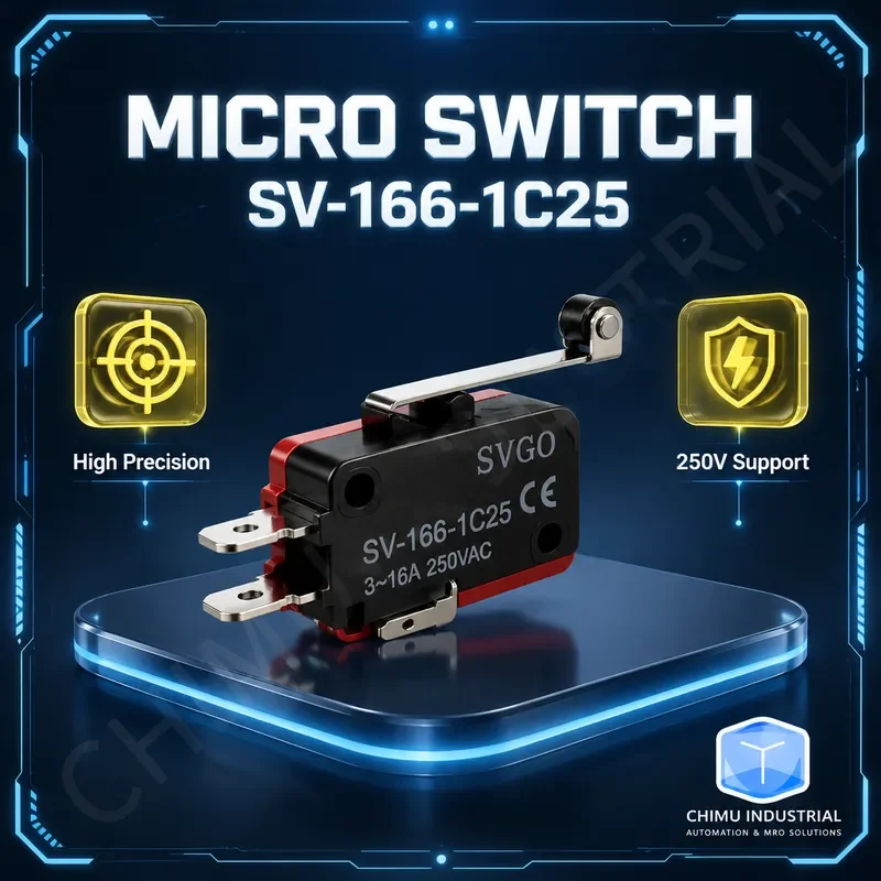 【CHIMU INDUSTRIAL】 for SV-166-1C25 Limit Switch 16A 250VAC Long Handle Roller Lever Auto Reset NPN PNP DC AC