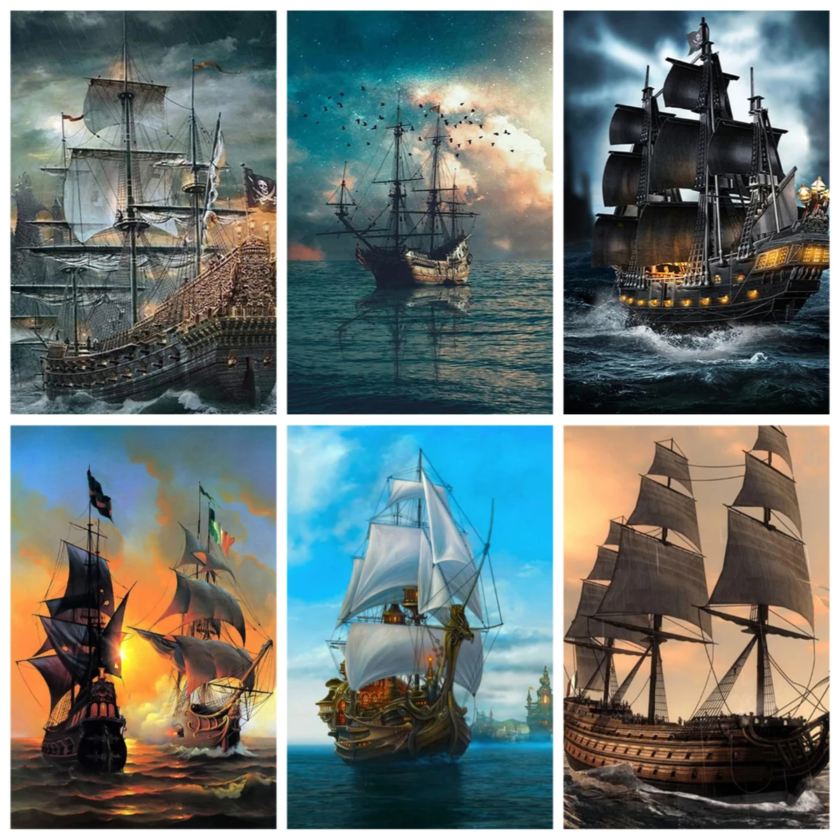 

Sailboat Landscape 1000 PCS Jigsaw Puzzles Challenging Family Activity Games for Gameroom Bedroom Livingroom