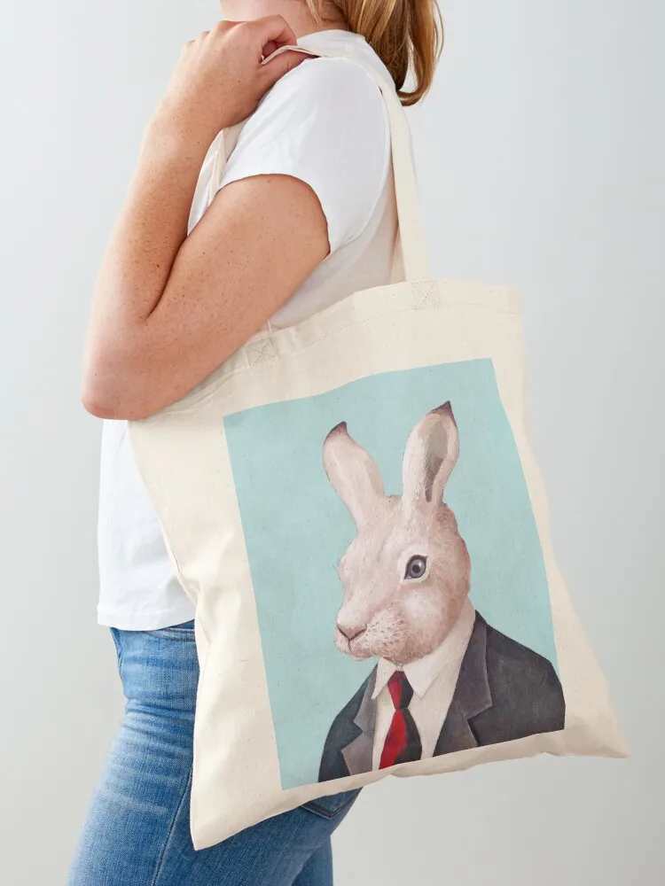 

White Rabbit Tote Bag custom bags custom tote bag large tote bag Handbags women