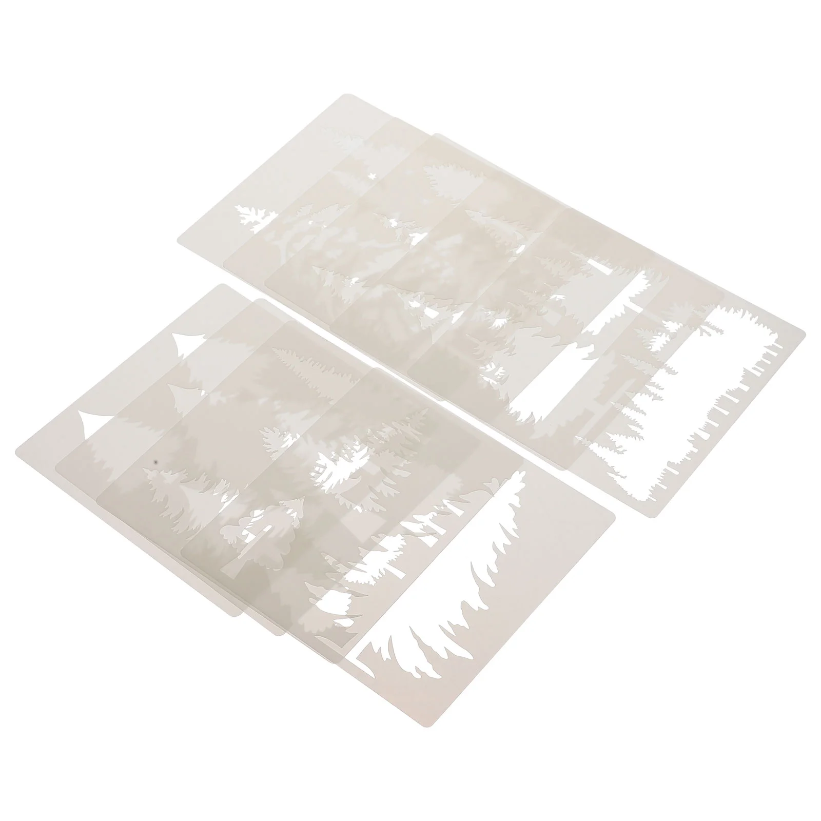 9 Pcs Christmas Tree Template Decorations Decorative Xmas Stencils Templates The Pet Kids Drawing Child Festive