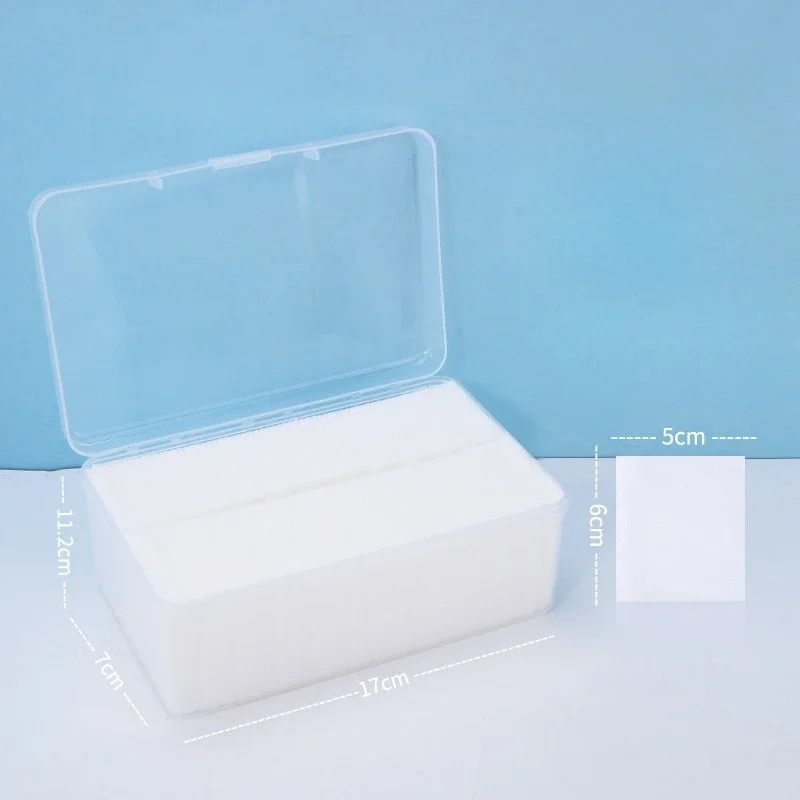 1000 szt. Jednorazowe płatki kosmetyczne do demakijażu, miękkie waciki do usuwania makijażu, papierowe płatki do oczyszczania twarzy, płatki kosmetyczne z pudełkiem