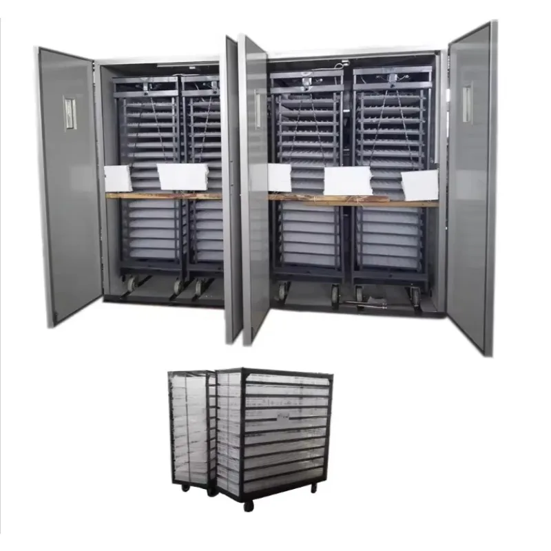 19200 New Technology Fully Automatic Turning Chicken Egg Industrial Incubator Hatcher for Sale 19712 Egg Setter Equipment