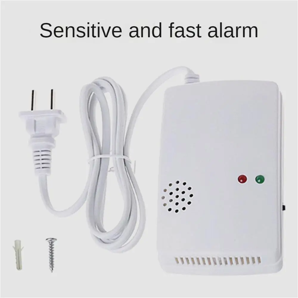 Gas Detector,Gas Alarm Sensor Methane Propane , Independent Carbon Monoxide Detector, Gas Leak Detector ,EU Plug LCD Security