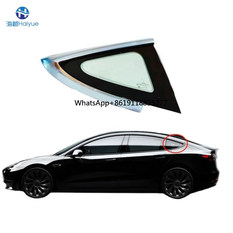 NEW ARRIVAL Passenger Side Quarter Window Glass RIGHT REAR ASSEMBLY RH CHROM QUARTER GLASS FOR TESLA MODEL 3 OEM 151497900B