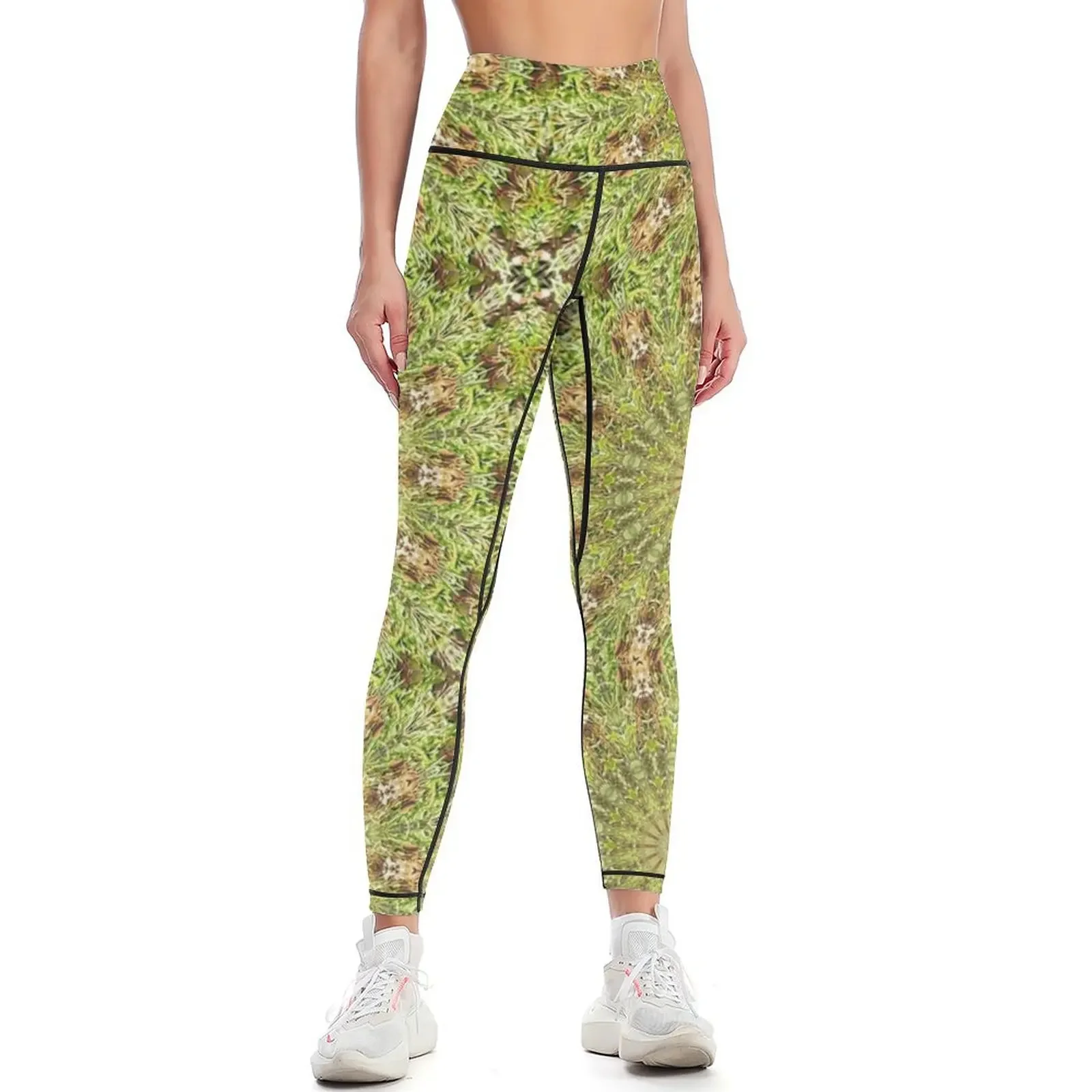 Grassy Kaleidoscope Leggings Women's high waist gym clothing active wear Women's gym Womens Leggings