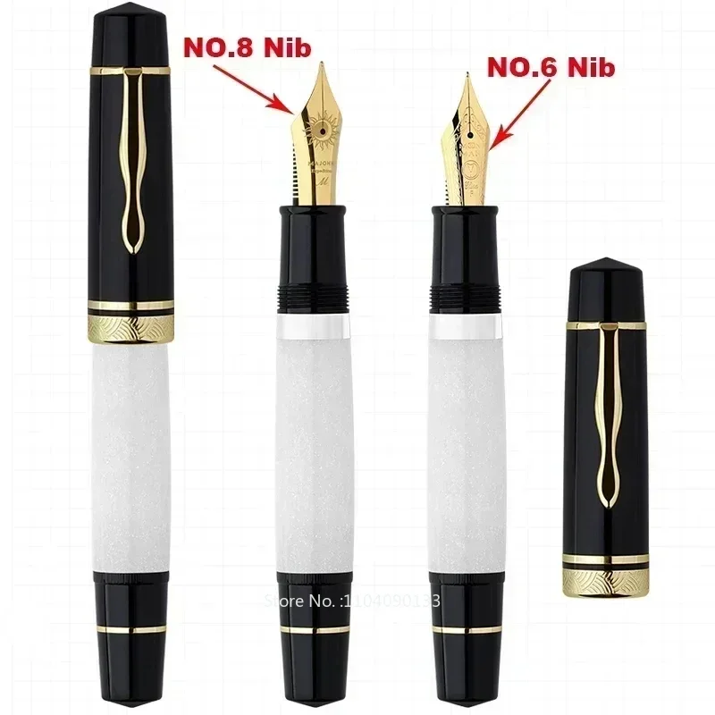 Hot MAJOHN P139 Large Piston Fountain Pen No.6 EF/F/M Nib Hard Rubber Tongue  Writing ink Gift Pens school office supplies