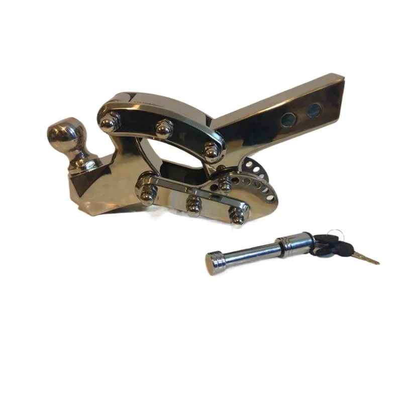 Car tow bar square mouth tow hook 304 stainless steel adjustable tow hook height lift adjustable rogue hook