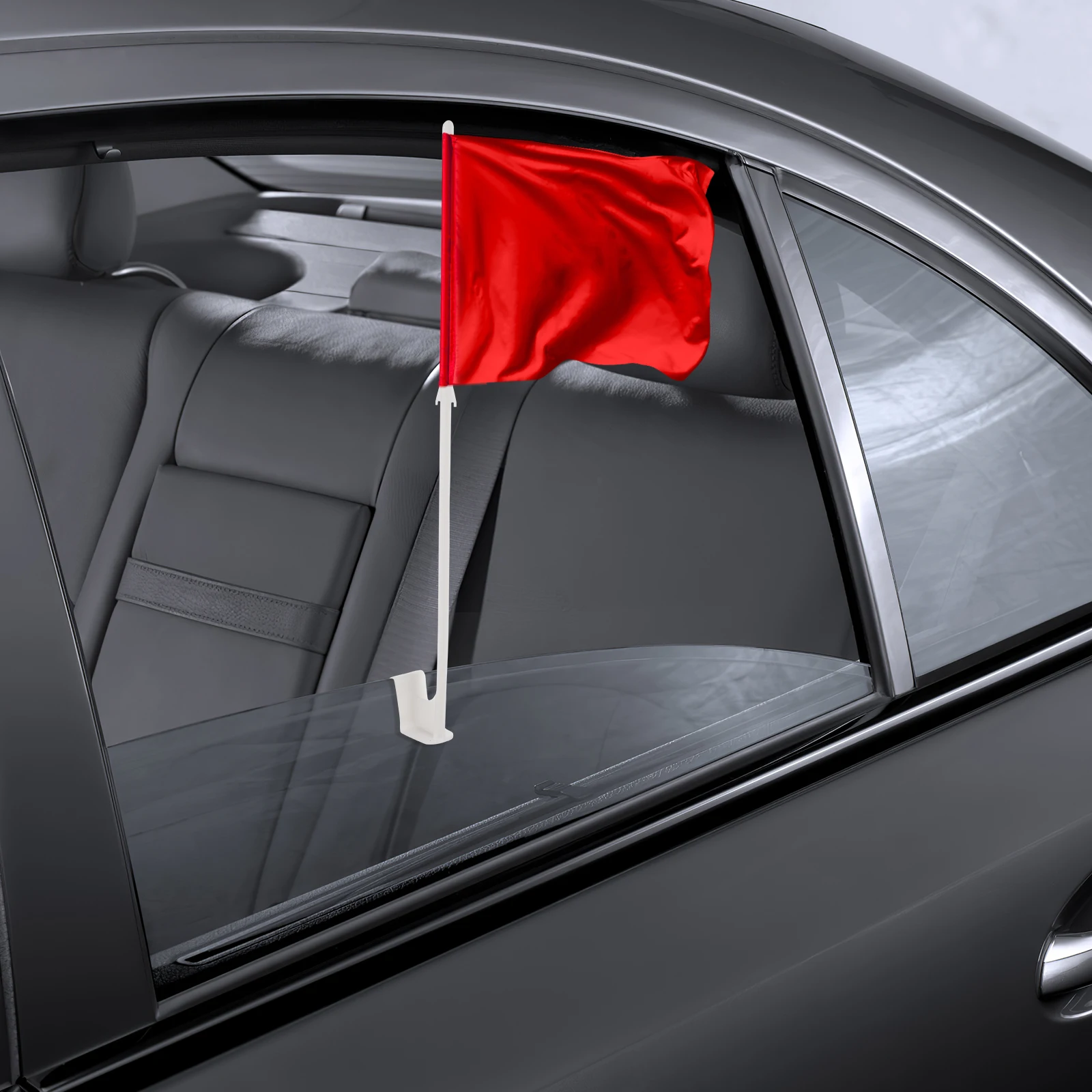 

12 Pcs Car Window Flagpole Holder Vehicle Stand for Mini Accessories Clip on Plastic Mount Patriotic Party Decorations