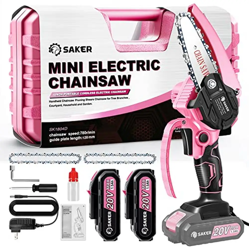 Portable Electric Chainsaw Lightweight Mini Brushless Chainsaw Long Battery Life Powerful & Efficient Versatile Home Tool