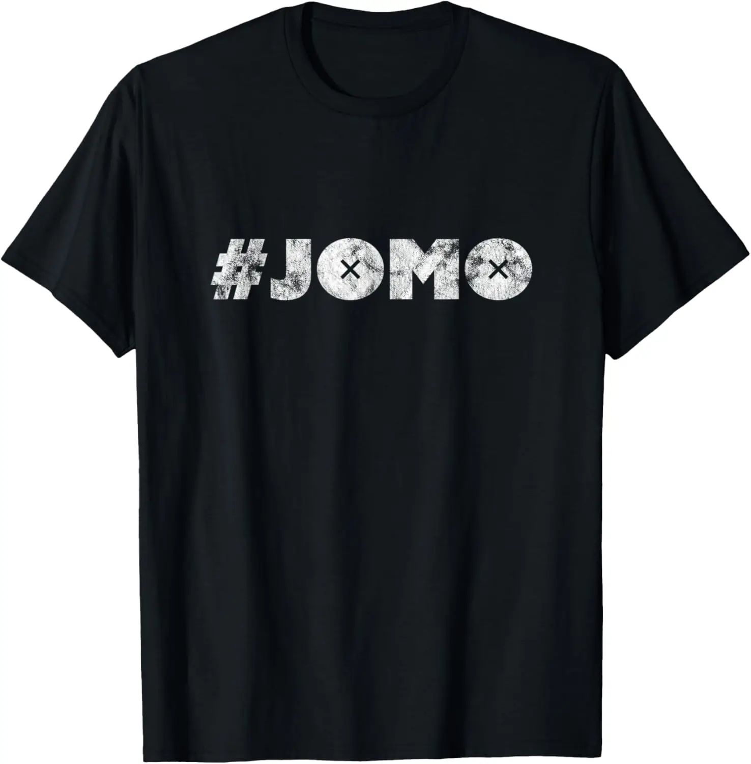 Elegante # JOMO moderno introvertido estilo retro meme diciendo camiseta