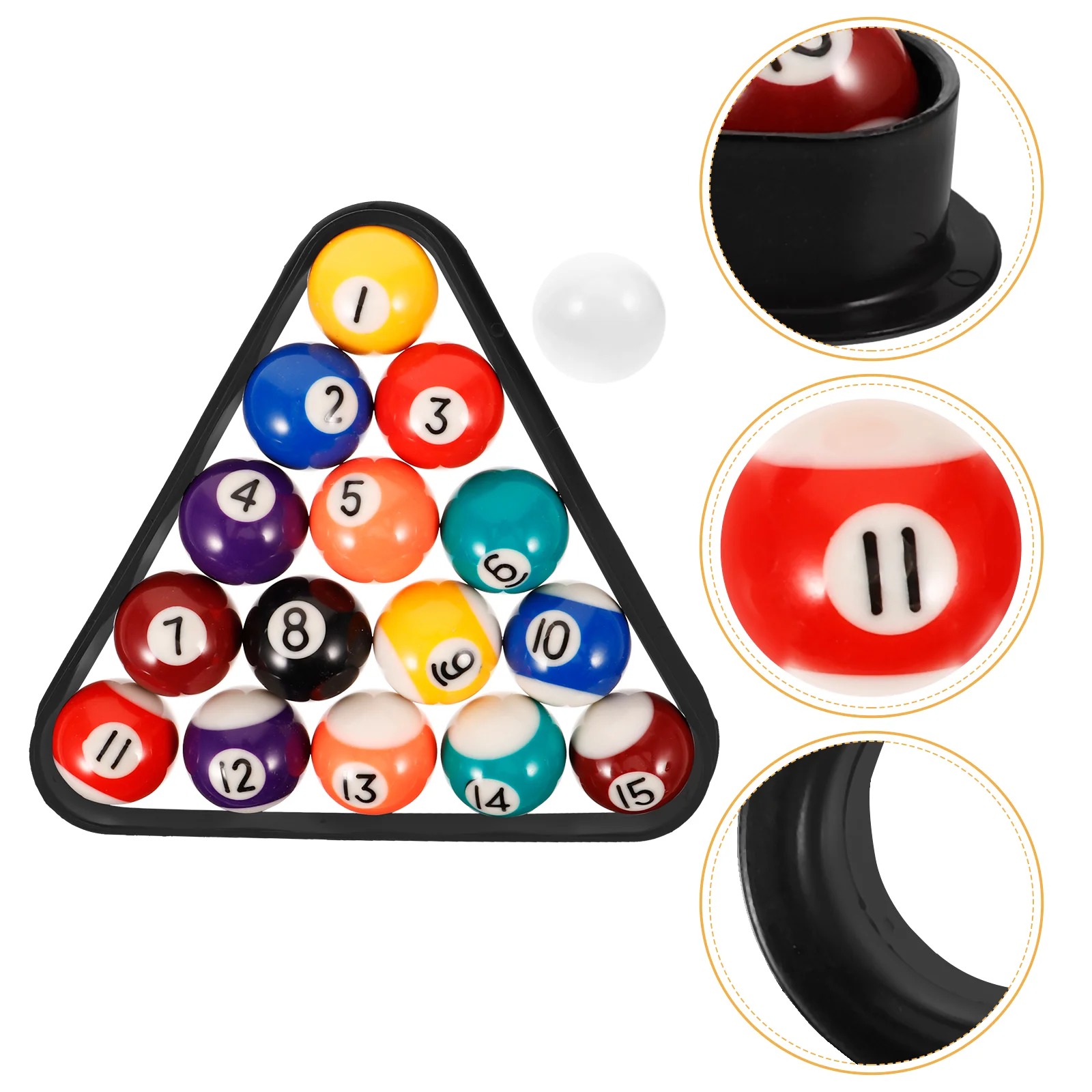 

Mini Billiards Practical with Rack Household for Pool Resin Prop Supplies