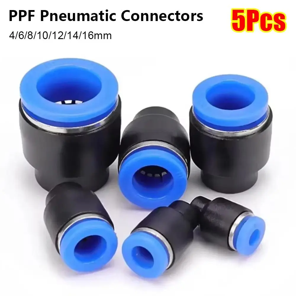 

Набор из 5 пневматических быстроразъемных соединителей (4/6/8/10/12/14/16 мм), пластиковые заглушки для труб, герметичные адаптеры для воздушных шлангов PPF
