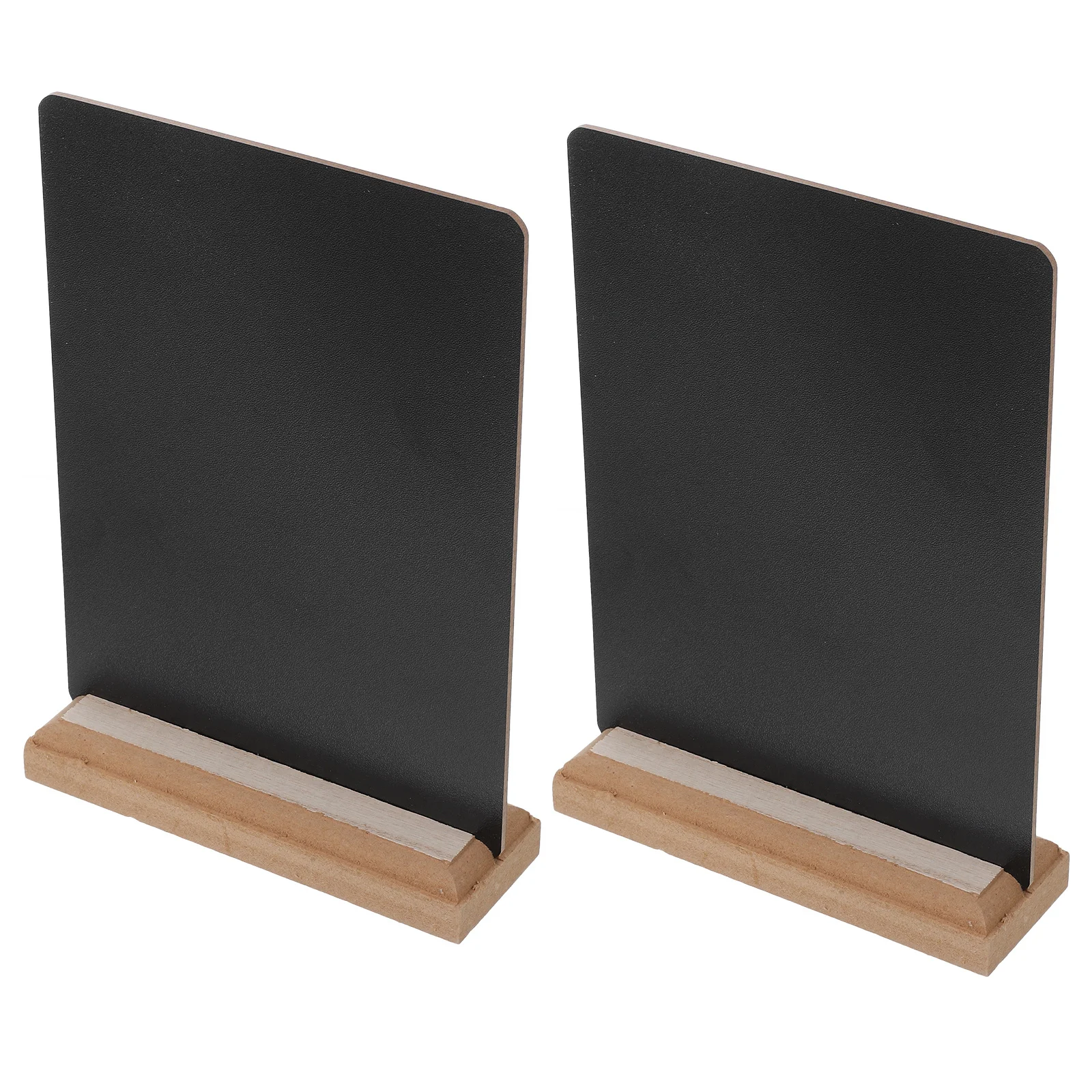 2Pcs Mini Chalkboard Signs Double Sided Compact Size Wooden Base Restaurant Menu Display Home Decor Tabletop Chalkboard