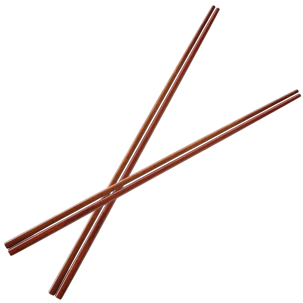 

2pcs 2 Pairs 42cm Long Chopsticks for Hot Pot Wood Red Sandalwood Reusable Extra Long Plant Coated Easy Clean Household