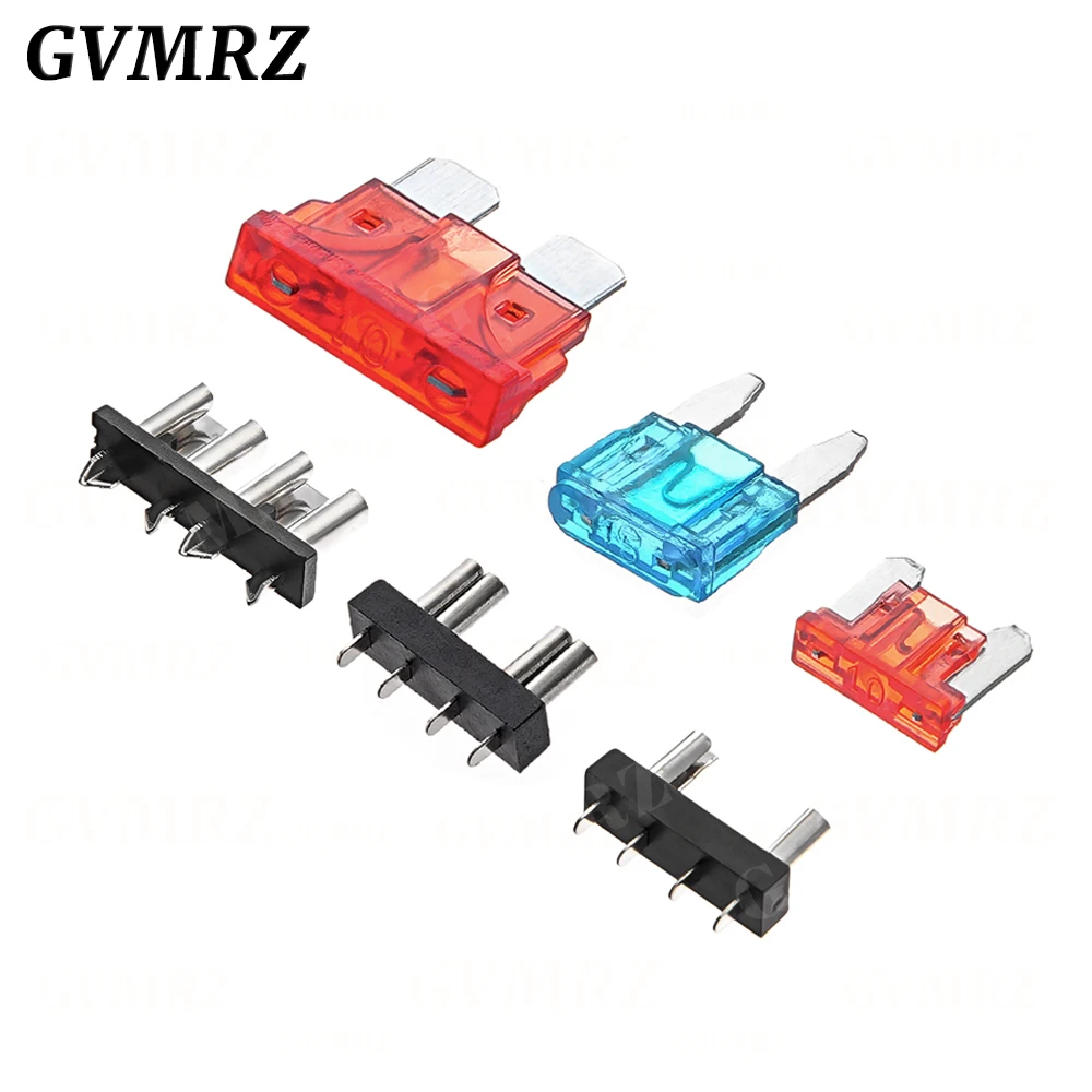 5Set Car Fuse Holder PCB Board Standard Mini Micro Small Blade Auto Automotive Boat 32V For PCB Board Safety Clip Insertion Typ