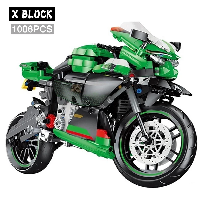 

1006pcs City Technical Locomotive Motorcycle Building Block MOC Speed Supercar Motorbike Model Bricks Boy Toy for Childrens Gift