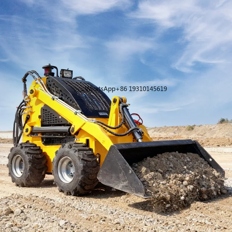 

【From China】Fast Delivery Mini Skid Steer Loader CE EURO 5 EPA Engine Skid Steer Loader High Efficiency Mini Skid Steer L