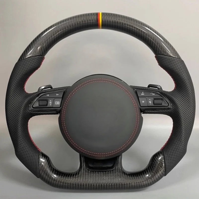 

Customized Carbon Fiber Suede Steering Wheel For Audi RS A3 A4L A5 A6L Q5 Q7 A7 Q2 Q3 S4 S5 S7 8V B8 C7 2007-2021 Accessories