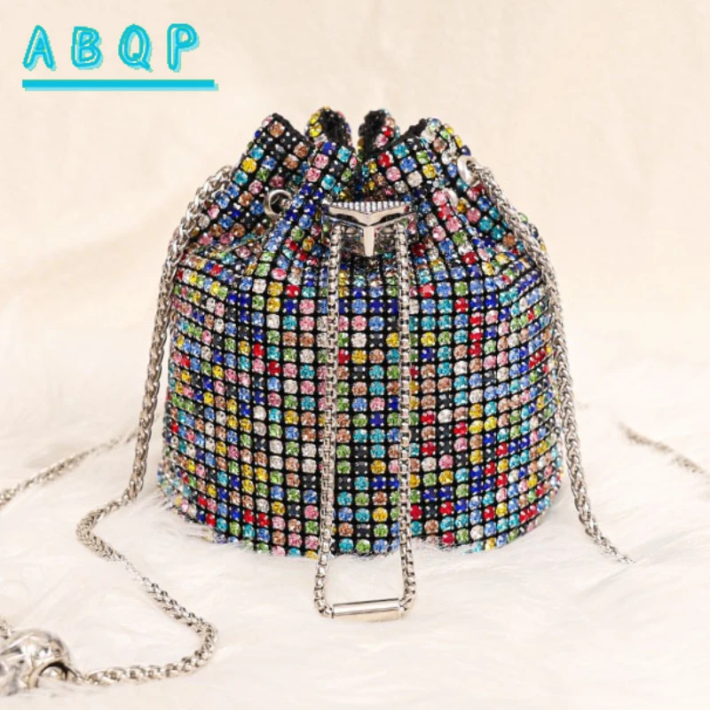 New Dinner Women's Bag Luxury Brand Diamond-encrusted Shiny Dinner Women's Handbag Fashion Shiny Women's Shoulder Messenger Bag