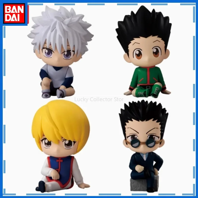 Japan's Bandai Hunter Kurapika Gon Leorio Sitting Gashapon Figure Animation Model Mini Desktop Ornament Toy Birthday Gifts