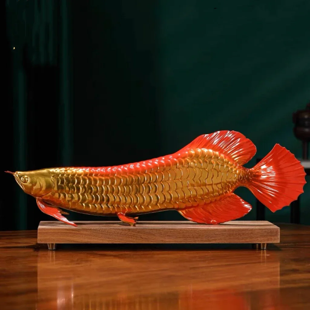 50% OFF large Good Success Omens Home Shop Company Copper Arowana Golden Fish GOOD LUCK thriving business money FENG SHUI ART