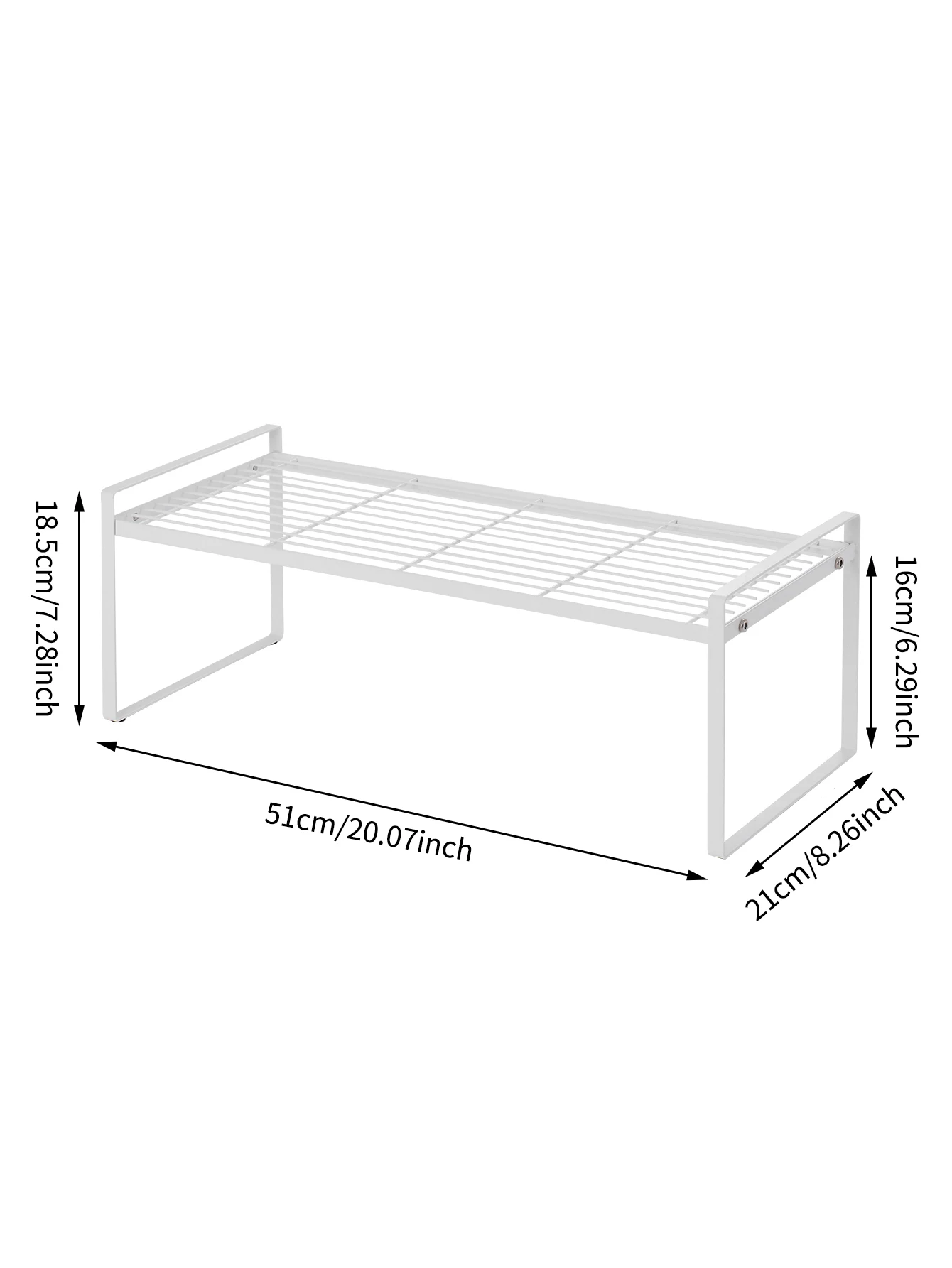 White Metal Over The Sink Shelf with Modern Design,  Display Stand Organizer for Kitchen Accessories