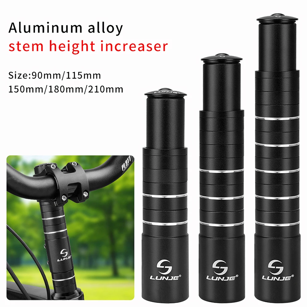 

Bicycle Fork Stem Rise Up Adapter 90/115/150/180/210mm MTB Handlebar Height Increase Extender 28.6mm Aluminum Alloy Bike Parts