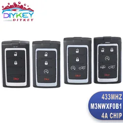 DIYKEY For Jeep Wagoneer Grand Cherokee L 2021 2022 2023 4A Chip 433MHz 3/4/5/6 Buttons FCC ID: M3NWXF0B1 Smart Key Remote Fob