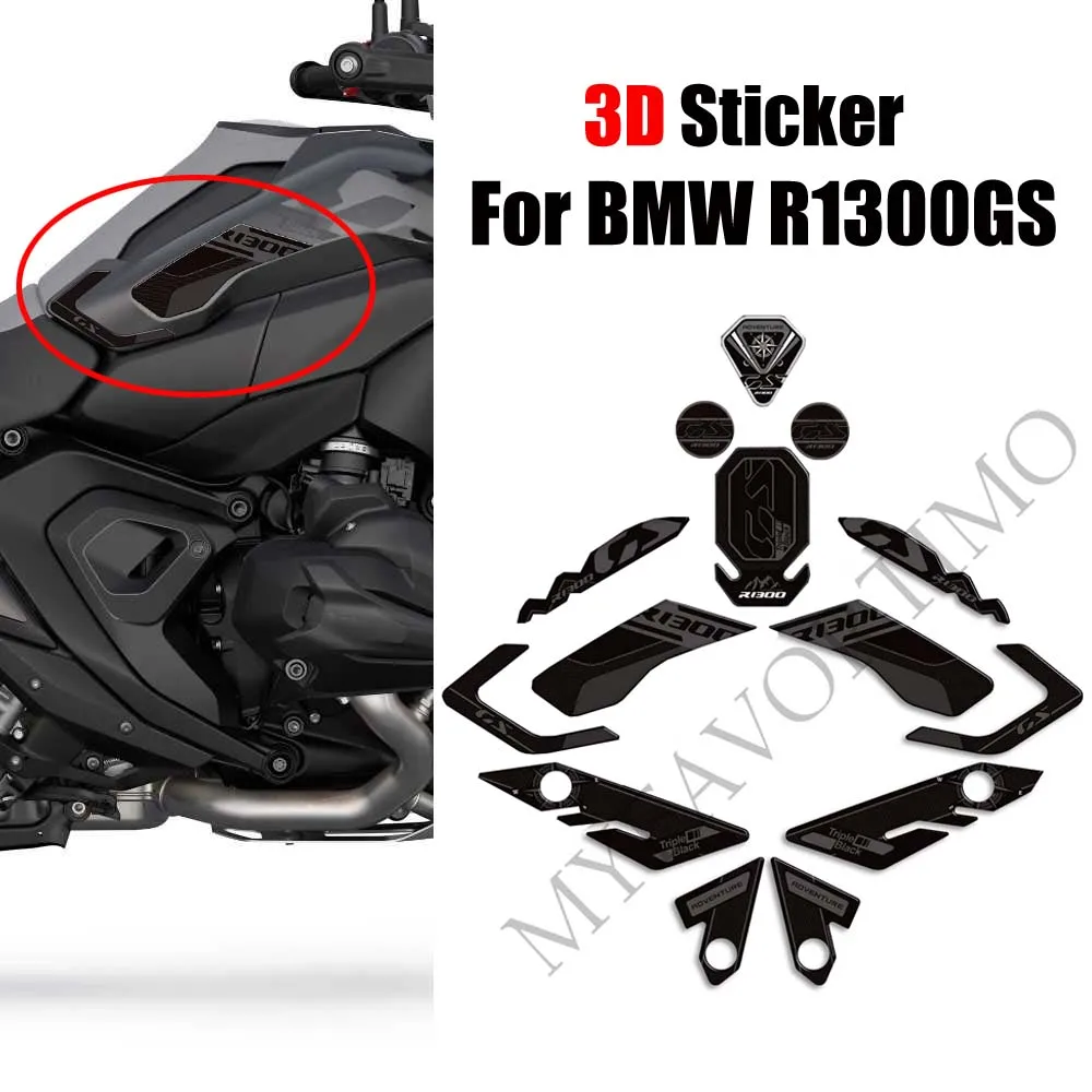 

For BMW R1300GS R 1300 GS 1300GS Trophy Triple Black Option 719 ADV Adventure Tank Pad Gas Fuel Oil Protector Stickers Decals